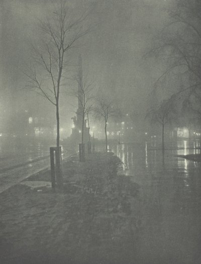 Nuit pluvieuse, Columbus Circle, New York - William A. Fraser