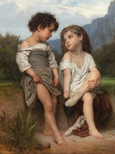 Au bord du ruisseau - William Adolphe Bouguereau