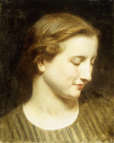 Femme en robe rayée - William Adolphe Bouguereau