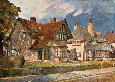 Maisons ouvrières à Bournville, près de Birmingham - William Alex Harvey
