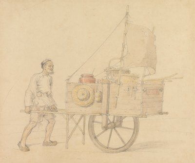 Porteur Chinois avec sa Brouette à Voile - William Alexander