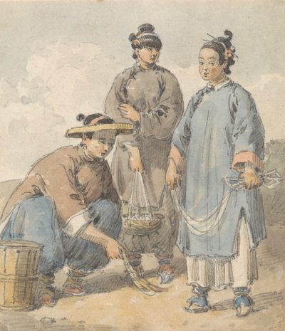 Trois femmes chinoises vendeuses de rue - William Alexander