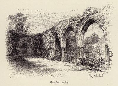 Abbaye de Beaulieu (gravure) - William Alexander Ansted