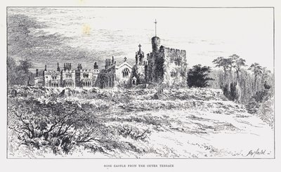 Château de Rose depuis la Terrasse Extérieure - William Alexander Ansted