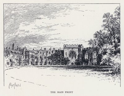 La façade principale (gravure) - William Alexander Ansted