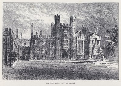 La façade principale du palais (gravure) - William Alexander Ansted