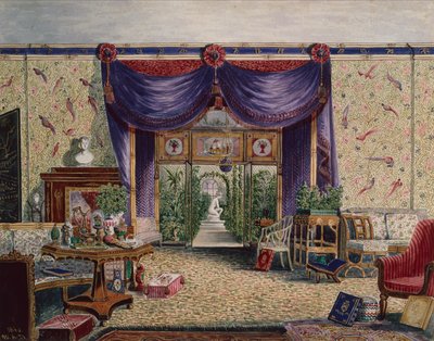 La chambre chinoise à Middleton Park, Oxfordshire - William Alfred Delamotte