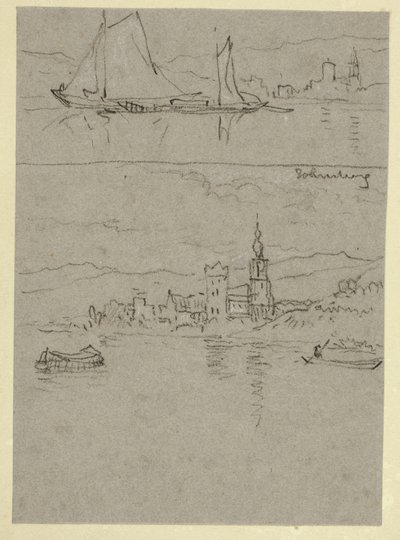 Deux scènes de rivière - William Alfred Delamotte