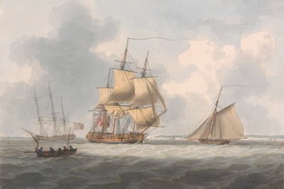 Une frégate attendant un pilote - William Anderson