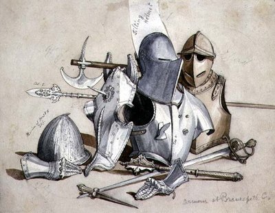 Armure au château de Brancepeth, Durham - William Andrews Nesfield