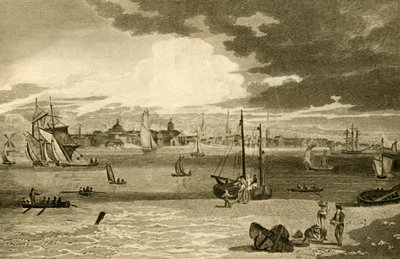Vue de Liverpool, depuis le ferry, Lancashire, 1808 - William Angus