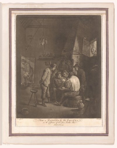Paysans jouant aux cartes dans une auberge - William Baillie