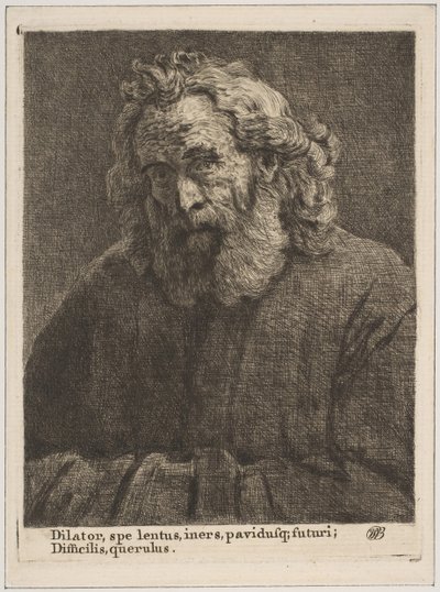 Vieil homme avec une longue barbe, 1761 - William Baillie