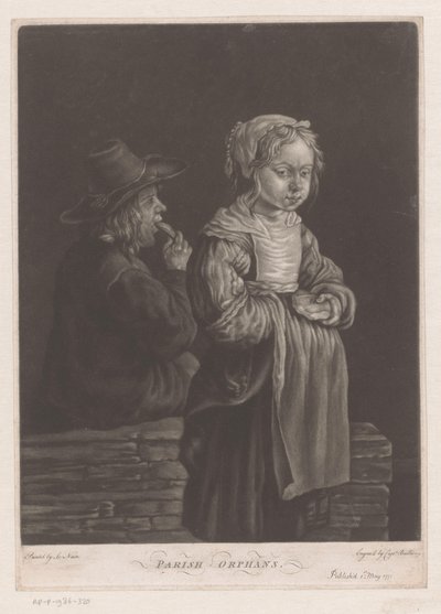Deux orphelins avec un morceau de pain (Parish Orphans) - William Baillie