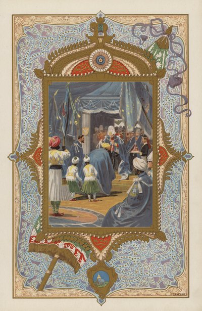 Le futur roi Édouard VII investissant des princes avec l