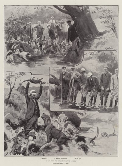 Une journée avec les chiens de loutre de Culmstock - William Barnes Wollen