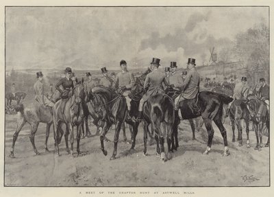 Un rendez-vous de la chasse de Grafton à Astwell Mills - William Barnes Wollen