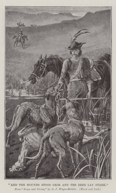 Et les chiens se tenaient sinistres et le cerf gisait raide - William Barnes Wollen