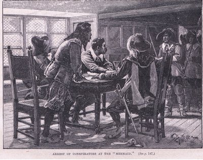 Arrestation des conspirateurs à la Mermaid en 1658 - William Barnes Wollen
