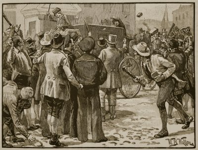Attaque contre Sir Charles Wetherell à Bristol, illustration de 