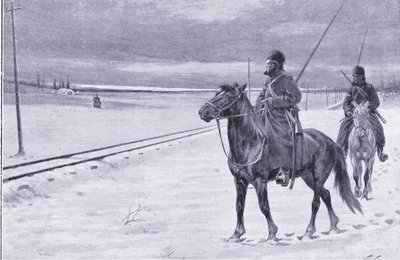 Garde du chemin de fer près de Moukden, illustration de l