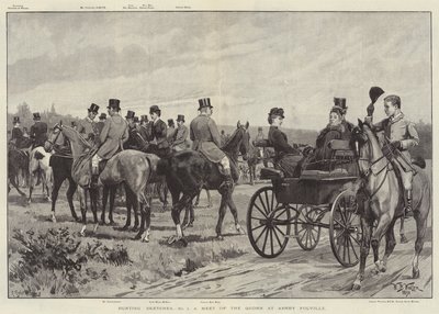 Croquis de chasse, une rencontre du Quorn à Ashby Folville - William Barnes Wollen