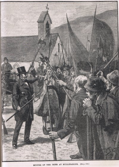 Rassemblement des Irlandais à Mullinahone, illustration de 