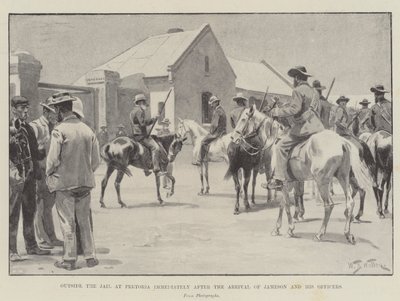 Devant la prison de Pretoria immédiatement après l