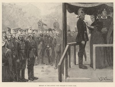 Revue des pompiers de Londres à Hyde Park - William Barnes Wollen