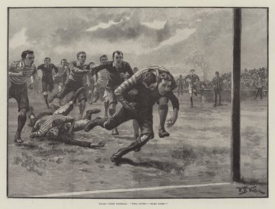 Rugby Union Football, bien sauvé ! Dure chance ! - William Barnes Wollen