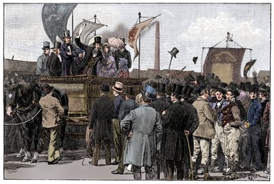 La manifestation chartiste sur Kennington Common, 1848, 1900 - William Barnes Wollen