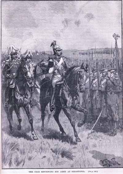 Le Tsar passant en revue son armée à Sébastopol, 1856 - William Barnes Wollen