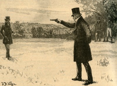 Le duel du duc de Wellington avec le comte de Winchilsea, Battersea Fields, Londres, 1829 - William Barnes Wollen