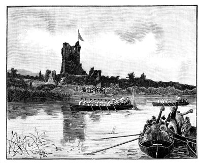 La tournée royale en Irlande, visite au château de Ross, Killarney, 1887 - William Barnes Wollen