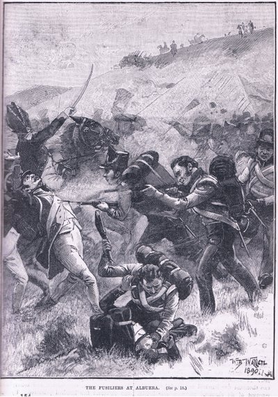 Les fusiliers à Albuera - William Barnes Wollen
