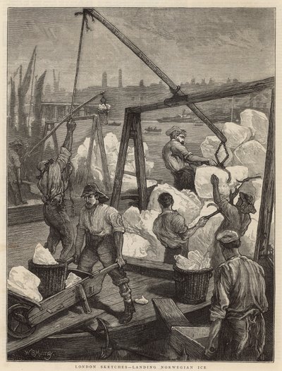 Débarquement de glace norvégienne (gravure) - William Bazett Murray
