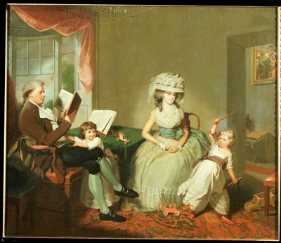 Portrait de groupe de M. et Mme Hayward avec leurs enfants, Mathilda et George, c.1789 - William Beechey