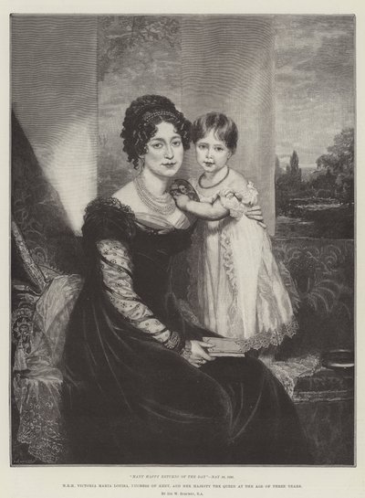 SAR Victoria Maria Louisa, duchesse de Kent, et Sa Majesté la Reine à l
