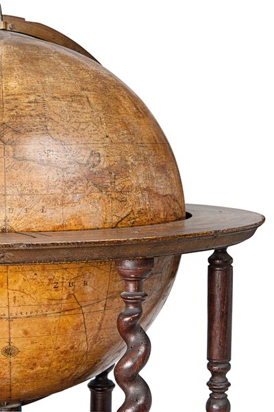 Globe terrestre anglais ancien, vers 1673 - William Berry