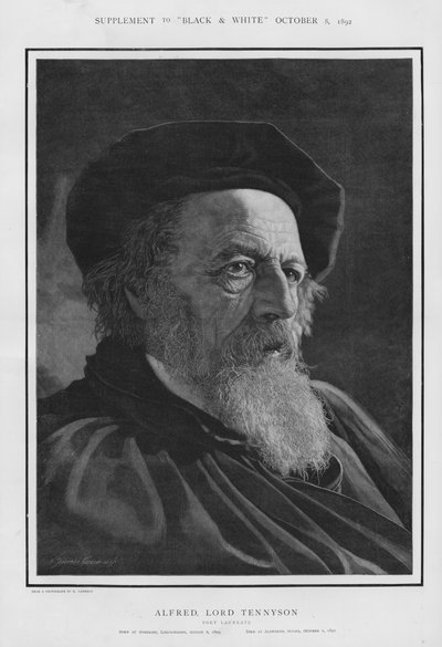 Alfred, Lord Tennyson, poète lauréat anglais - William Biscombe Gardner