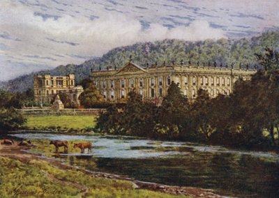 Chatsworth depuis la Derwent - William Biscombe Gardner