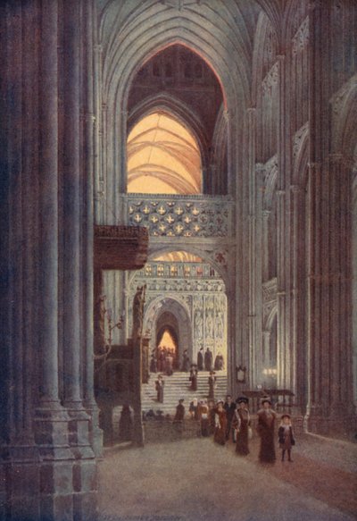 Dans la Nef de la Cathédrale de Canterbury après les Vêpres - William Biscombe Gardner