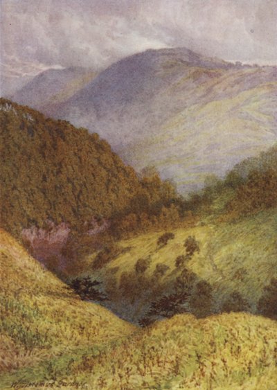 Vue sur Chee Dale, High Tor au loin - William Biscombe Gardner