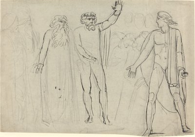 "Et Saül dit à David : Va, et que le Seigneur soit avec toi" [recto] - William Blake