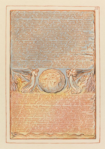 "Und die zweiunddreißig Grafschaften der vier Provinzen Irlands..." (Tafel 72) - William Blake