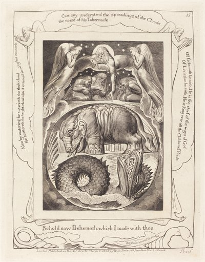 Béhémoth et Léviathan - William Blake