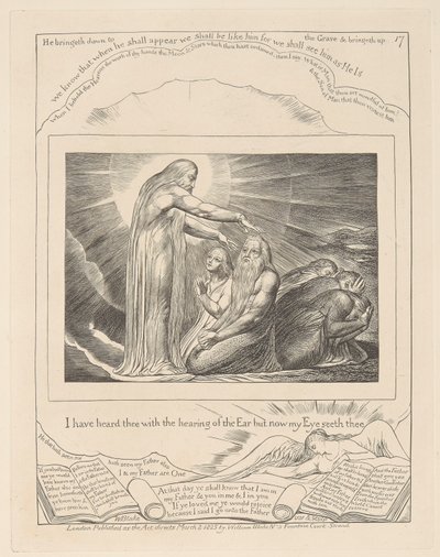 Livre de Job, Planche 17, La Vision du Christ - William Blake