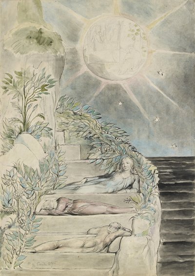 Dante et Stace dormant, Virgile veillant - William Blake