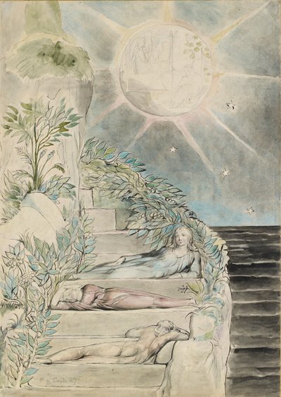 Dante et Stace dormant, Virgile regardant illustration de la 