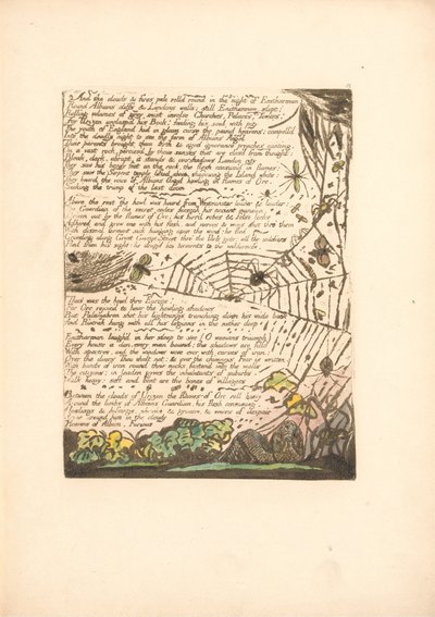 Europe. Une prophétie, Planche 14, Et les nuages et les feux (Bentley 15) - William Blake